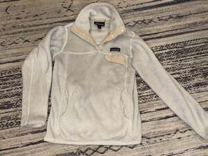 Patagonia Women's Re-Tool Snap-T Fleece Pullover XS Ivory White